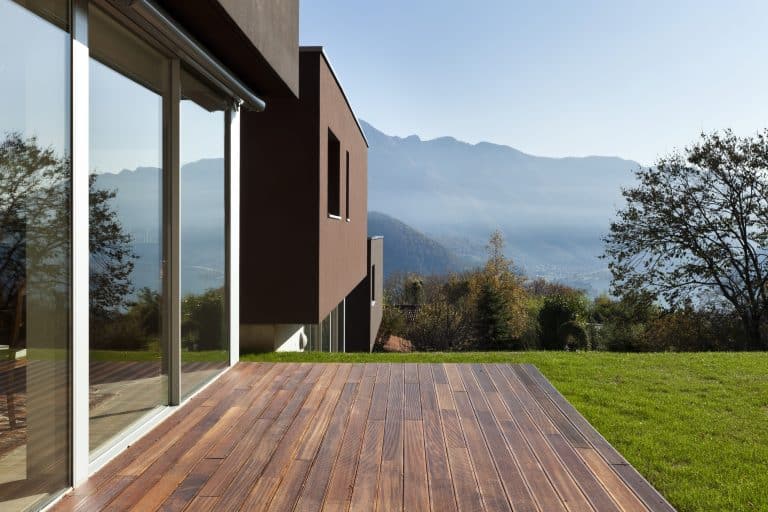 Beautiful modern home exterior with landscaped garden