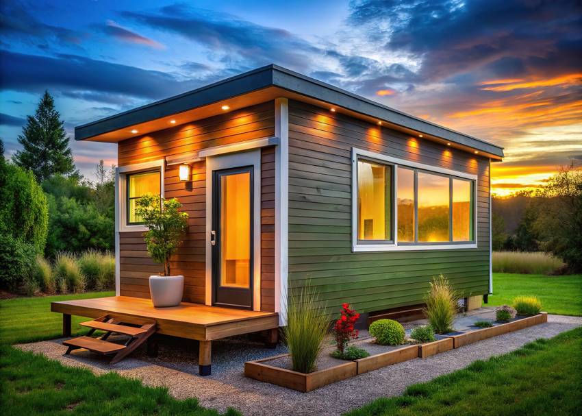 Modern self-contained granny flat with timber deck and garden, Gold Coast